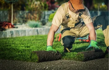 Profissional fazendo jardinagem